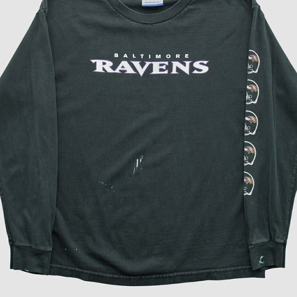 Baltimore Ravens Reebok 2000s Long Sleeve T-shirt - Black Vintage on sale