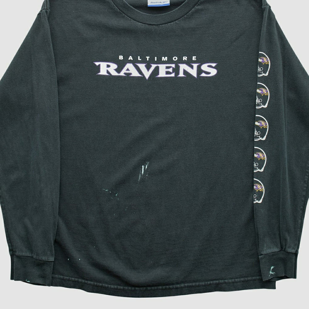 Baltimore Ravens Reebok 2000s Long Sleeve T-shirt - Black Vintage on sale
