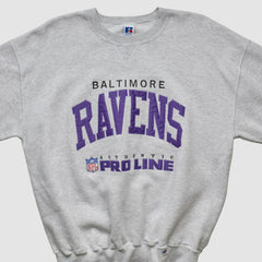 Baltimore Ravens Russell 90s Sweatshirt - Heather Gray Vintage cheap