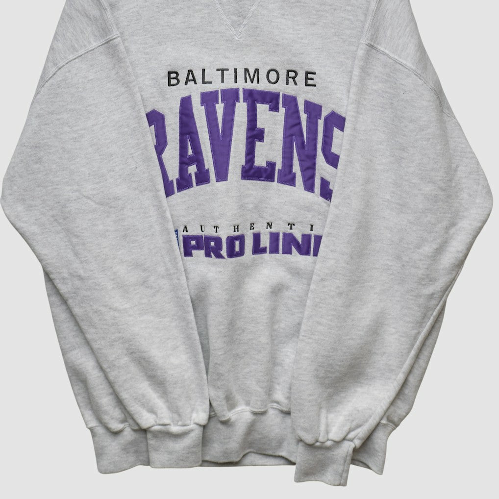 Baltimore Ravens Russell 90s Sweatshirt - Heather Gray Vintage cheap