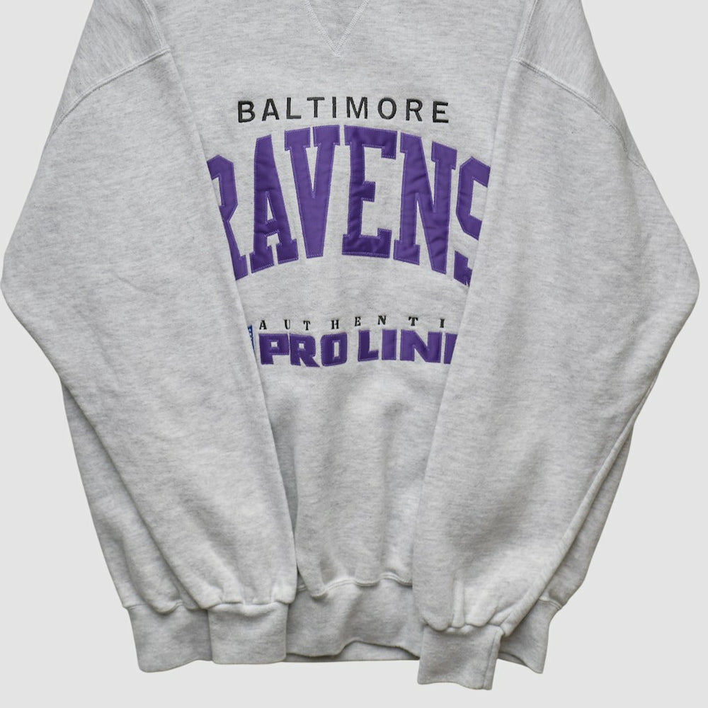 Baltimore Ravens Russell 90s Sweatshirt - Heather Gray Vintage cheap