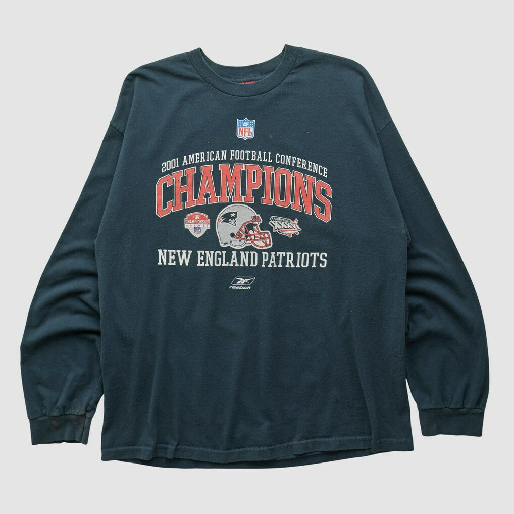 New England Patriots 2001 Long Sleeve T-shirt - Black Vintage cheap
