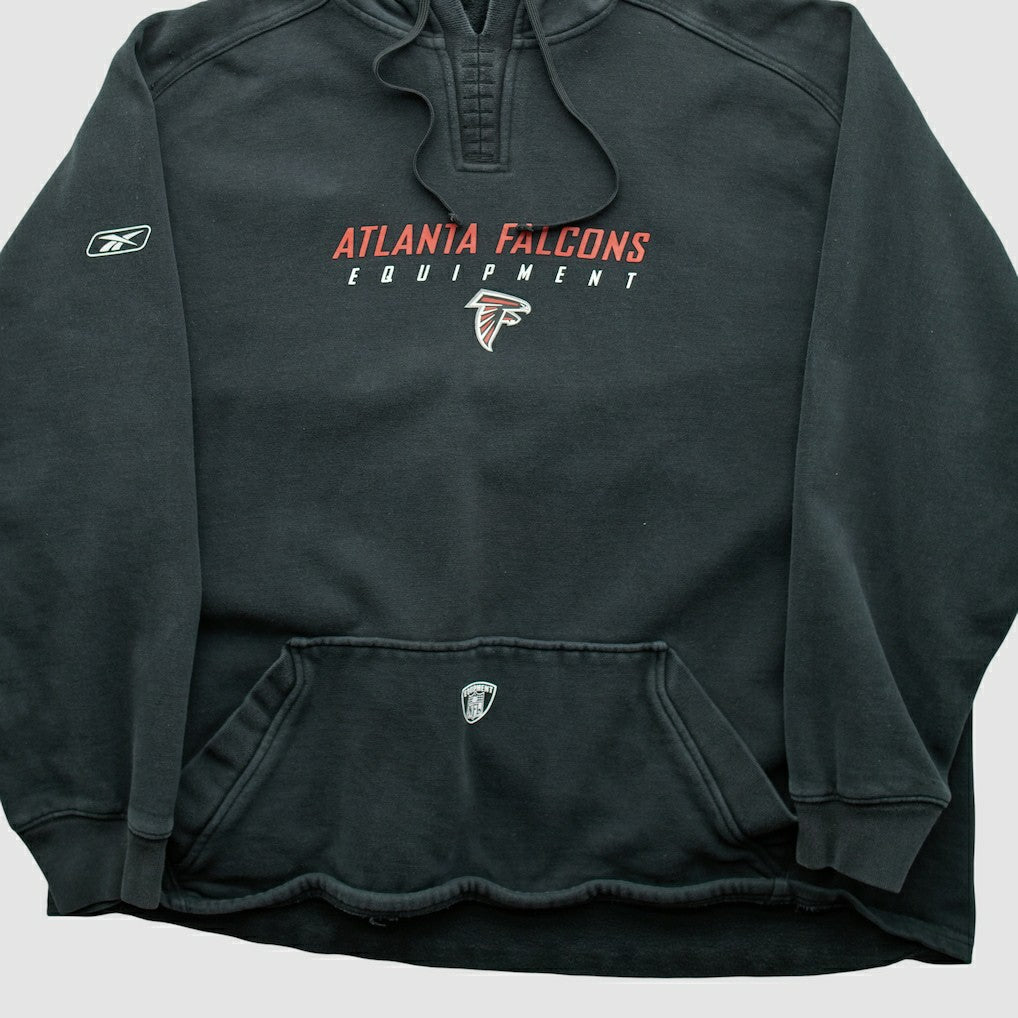 Atlanta Falcons Reebok 2000s Hooded Pullover Sweatshirt - Black Vintage cheap