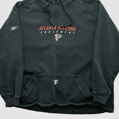 Atlanta Falcons Reebok 2000s Hooded Pullover Sweatshirt - Black Vintage cheap