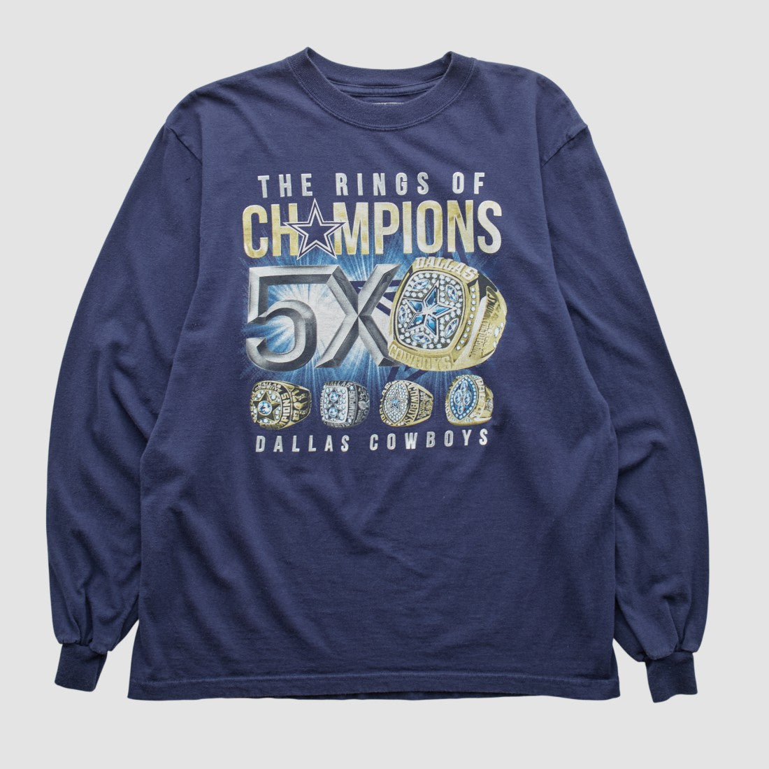 Dallas Cowboys Cowboys Team Apparel 2000s Long Sleeve T-shirt - Navy Vintage on sale