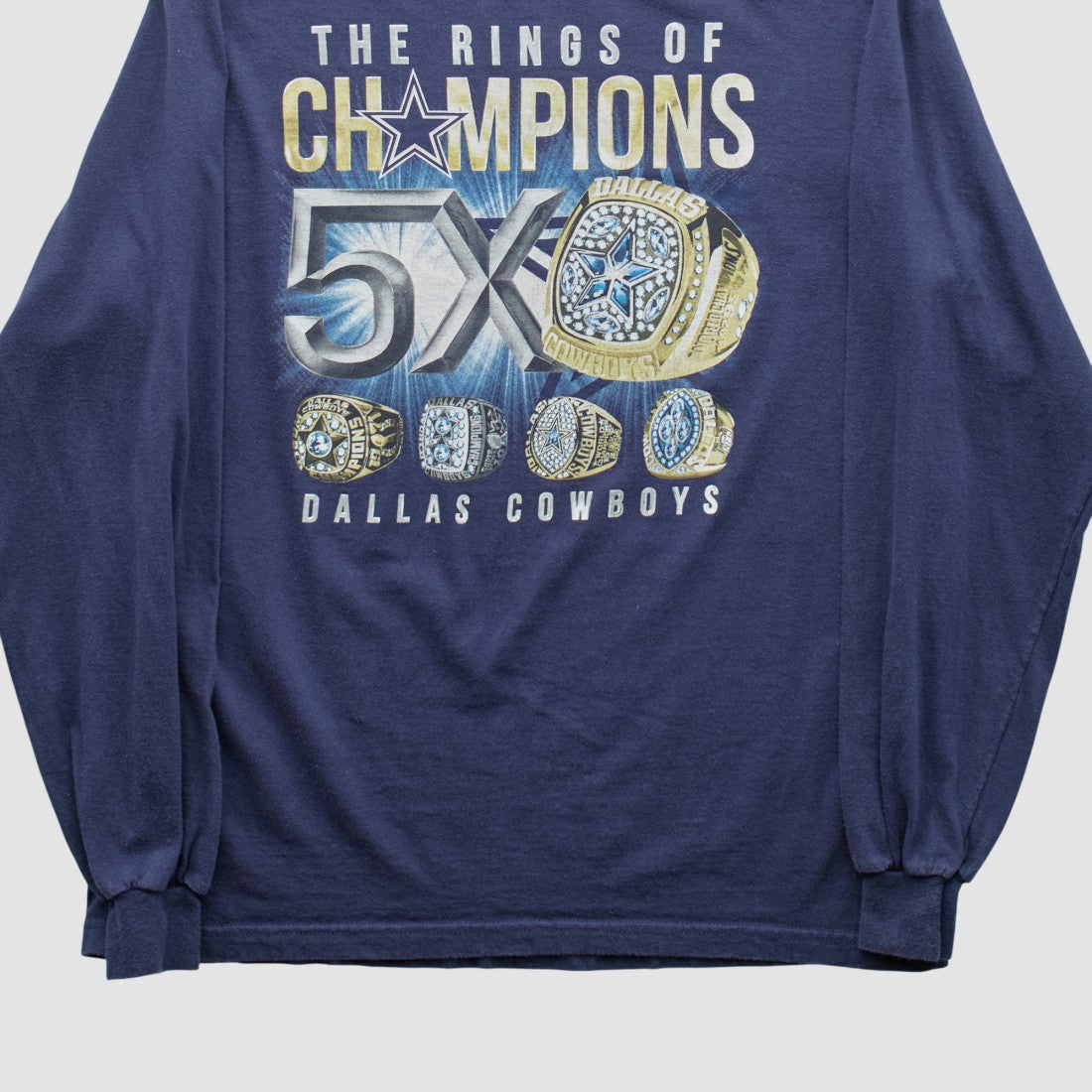 Dallas Cowboys Cowboys Team Apparel 2000s Long Sleeve T-shirt - Navy Vintage on sale
