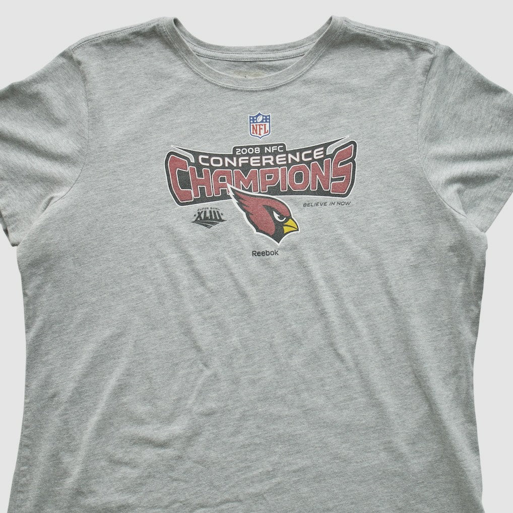 Arizona Cardinals Reebok 2008 T-shirt - Heather Gray Vintage for sale