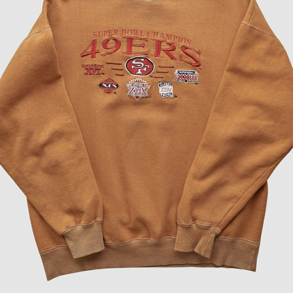 Super Bowl 90s Pullover Sweatshirt - Tan Vintage on sale