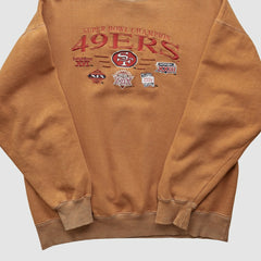 Super Bowl 90s Pullover Sweatshirt - Tan Vintage on sale
