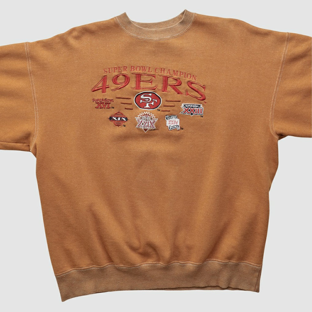 Super Bowl 90s Pullover Sweatshirt - Tan Vintage on sale