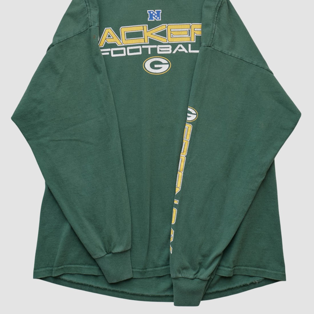 Green Bay Packers NFL 2000s Long Sleeve T-shirt - Green Vintage for sale