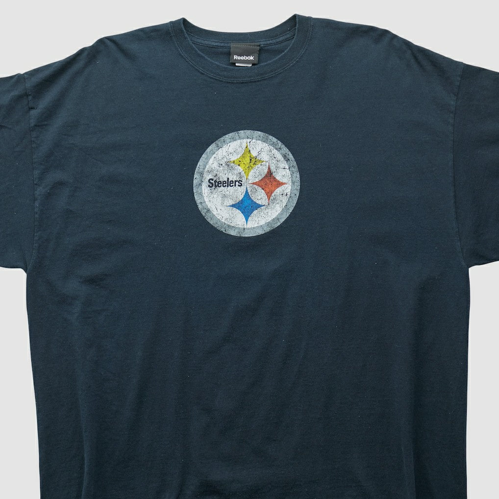 Pittsburgh Steelers Reebok 2000s T-shirt - Black Vintage discount
