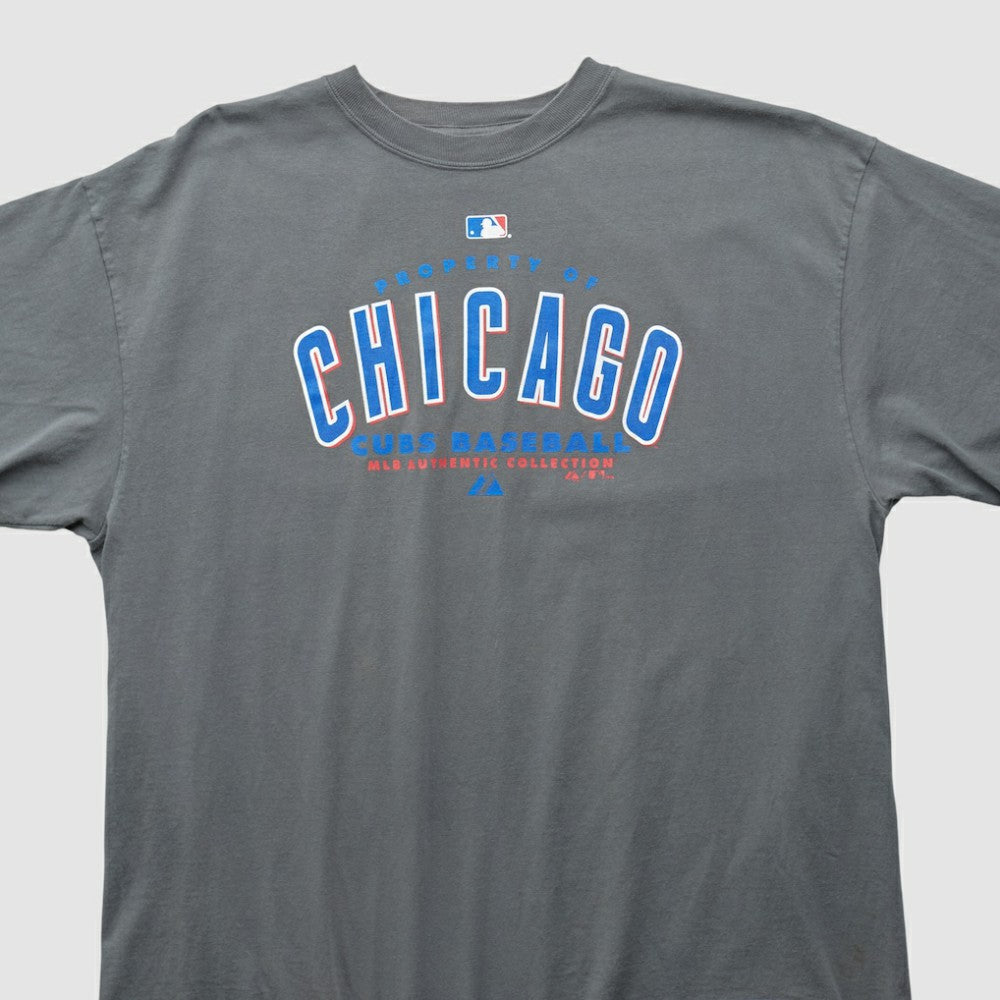 Chicago Cubs Majestic 2000s T-shirt Gray Vintage