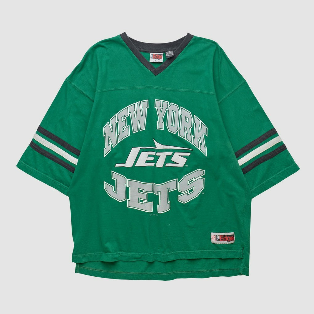 New York Jets The Edge 1997 T-shirt - Green Vintage sale
