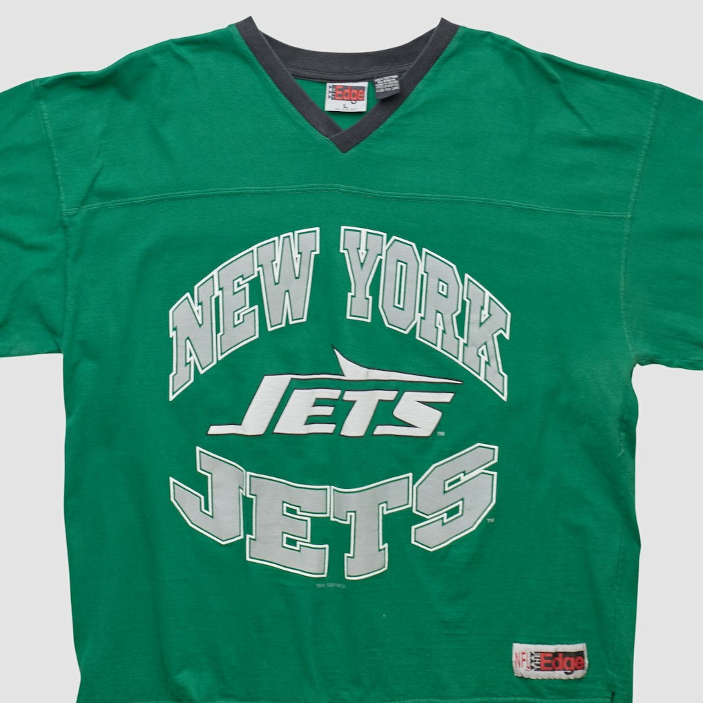 New York Jets The Edge 1997 T-shirt - Green Vintage sale