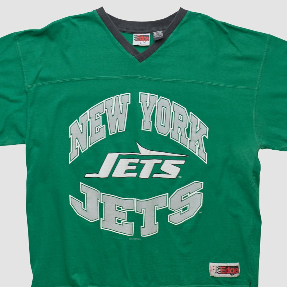 New York Jets The Edge 1997 T-shirt - Green Vintage sale