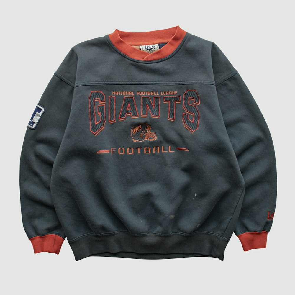 New York Giants Lee Apparel 90s Pullover Sweatshirt - Charcoal Vintage for sale