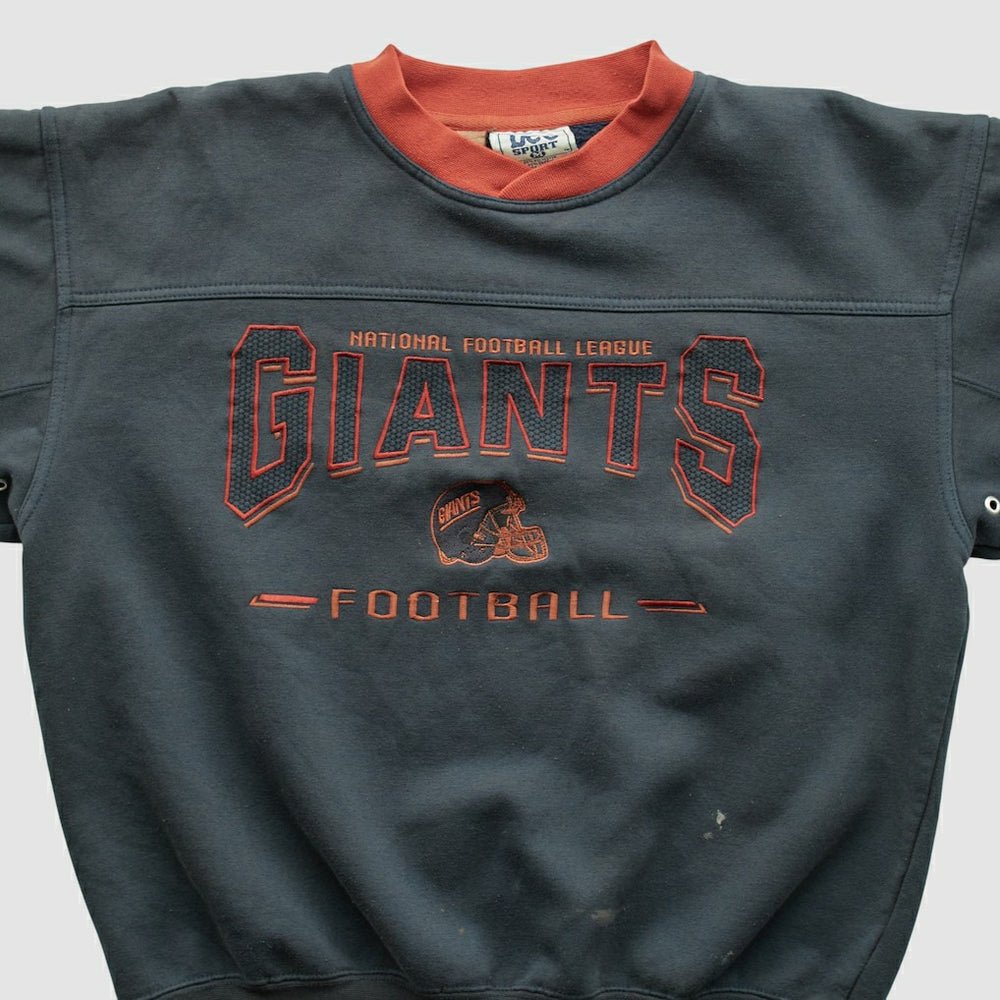 New York Giants Lee Apparel 90s Pullover Sweatshirt - Charcoal Vintage for sale