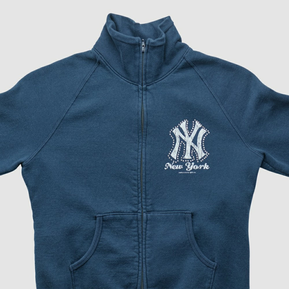 New York Yankees Genuine Merchandise 2010s Full Zip Sweatshirt Navy Vintage