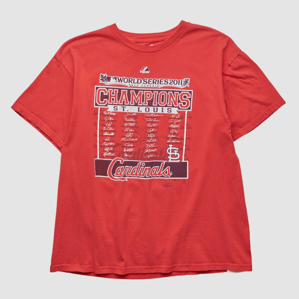 St. Louis Cardinals Majestic 2011 T-shirt Red Vintage