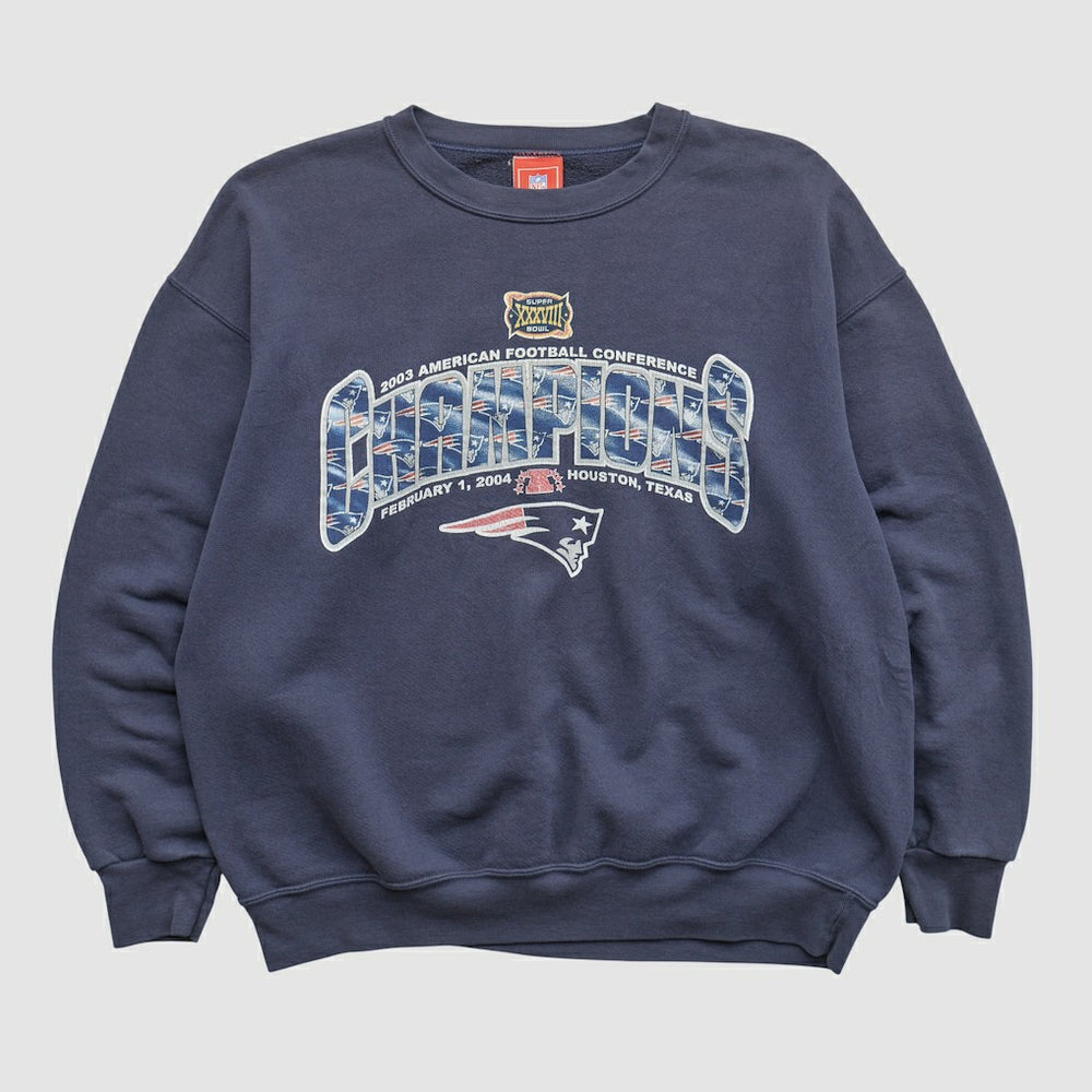 New England Patriots NFL 2003 Pullover Sweatshirt - Navy Vintage cheap