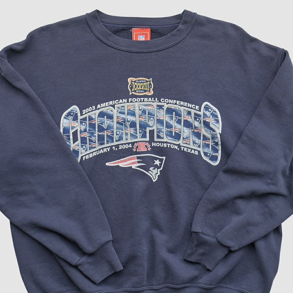 New England Patriots NFL 2003 Pullover Sweatshirt - Navy Vintage cheap