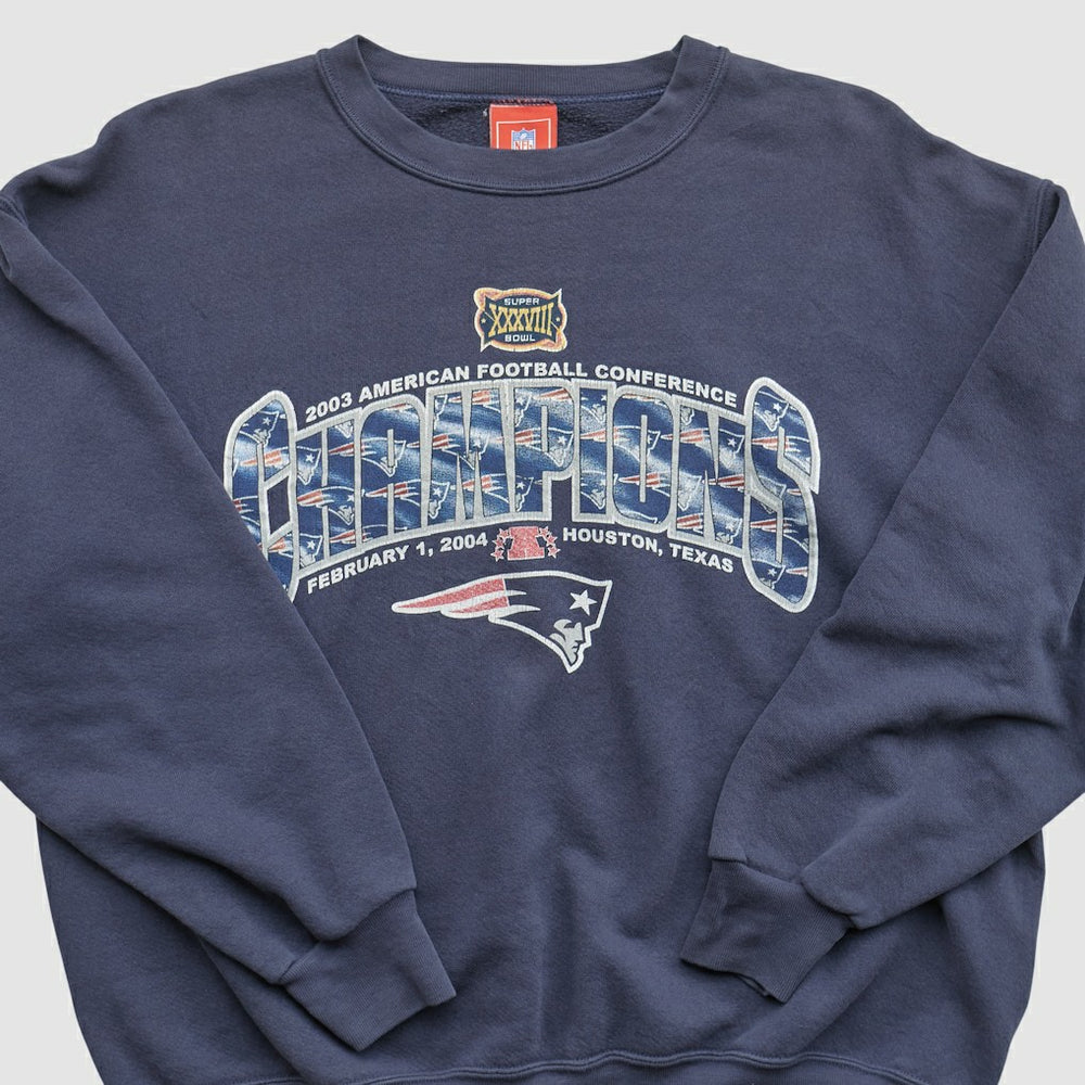 New England Patriots NFL 2003 Pullover Sweatshirt - Navy Vintage cheap