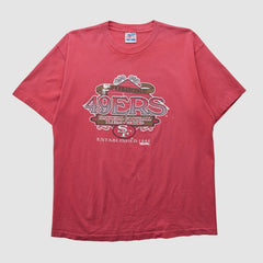 San Francisco 49ers Trench 90s T-shirt - Red Vintage on sale