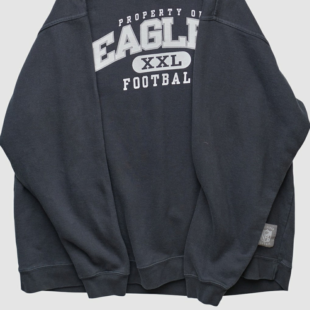 Philadelphia Eagles Reebok 2000s Pullover Sweatshirt - Black Vintage discount