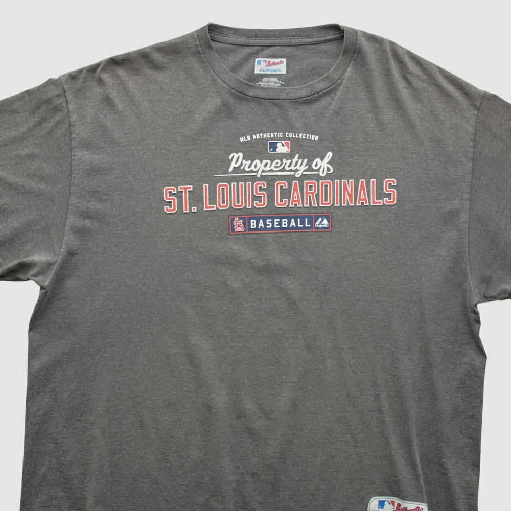 St. Louis Cardinals Majestic 2000s T-shirt Charcoal Vintage