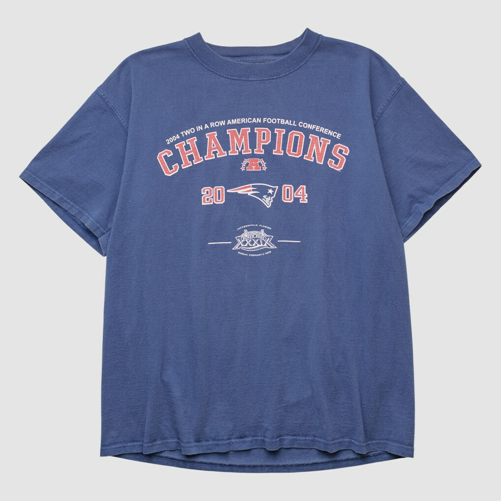 New England Patriots 2004 T-shirt - Navy Vintage sale