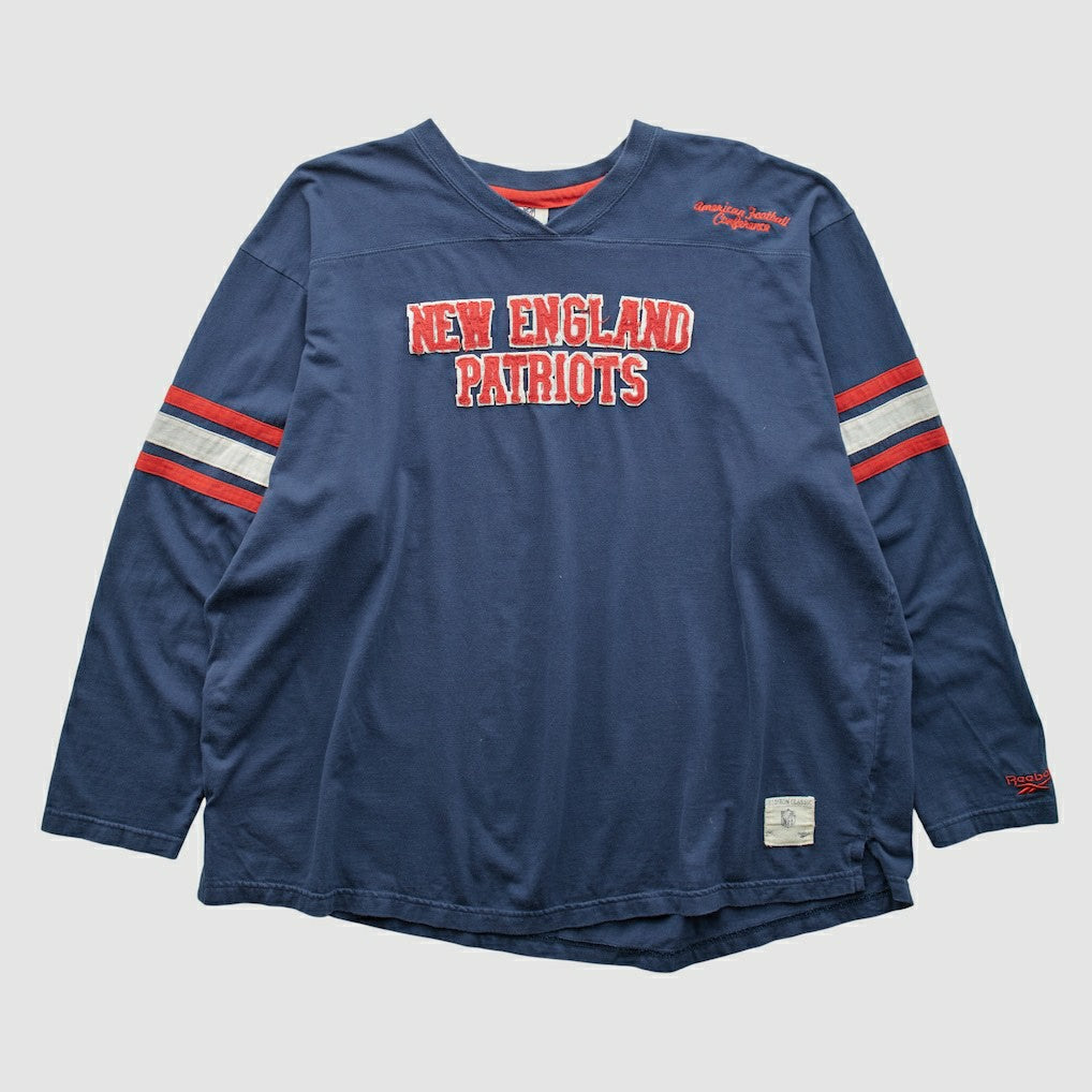 New England Patriots NFL 2000s Long Sleeve T-shirt - Navy Vintage discount