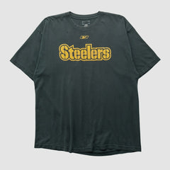 Pittsburgh Steelers Reebok 2000s T-shirt - Black Vintage discount