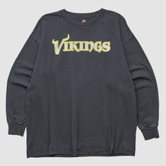 Minnesota Vikings NFL 2000s Long Sleeve T-shirt - Black Vintage on sale
