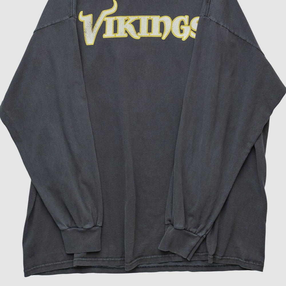 Minnesota Vikings NFL 2000s Long Sleeve T-shirt - Black Vintage on sale
