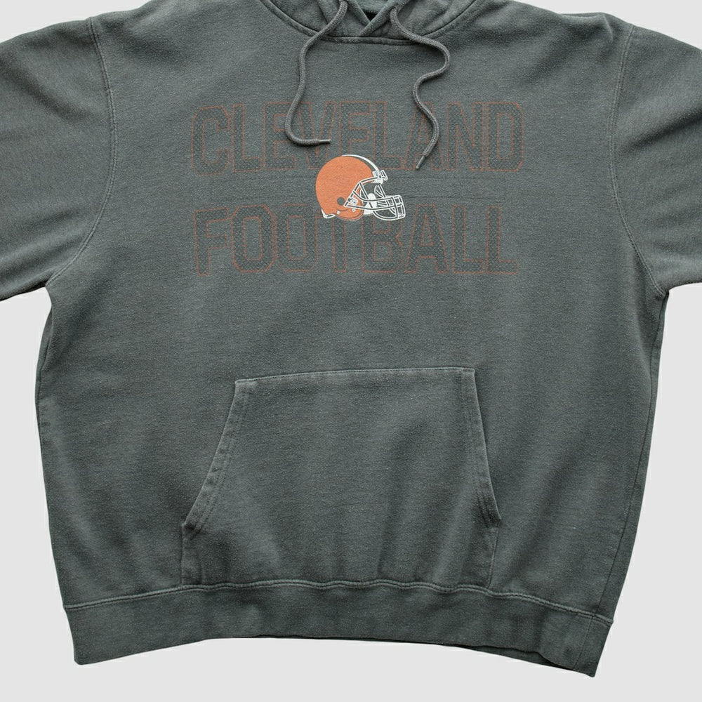 Cleveland Browns Majestic 2010s Hooded Pullover Sweatshirt - Gray Vintage outlet