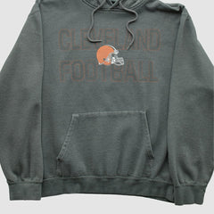 Cleveland Browns Majestic 2010s Hooded Pullover Sweatshirt - Gray Vintage outlet
