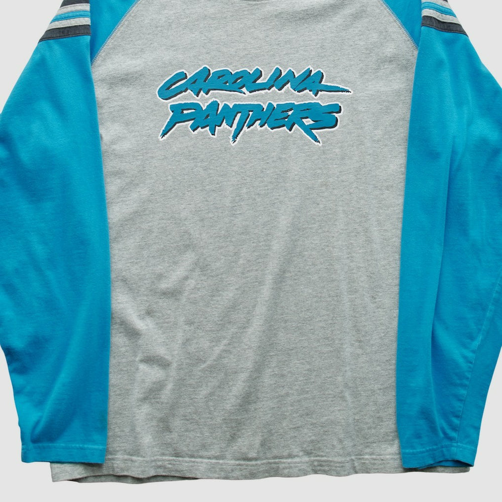 Carolina Panthers Reebok 2000s Long Sleeve T-shirt - Heather Gray Vintage cheap