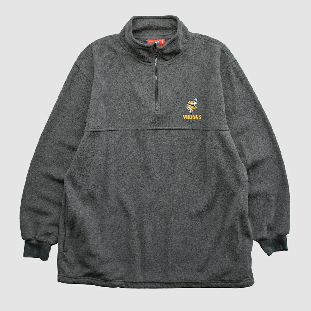 Minnesota Vikings NFL 2000s 1/4 Zip Sweatshirt - Dark Heather Gray Vintage cheap