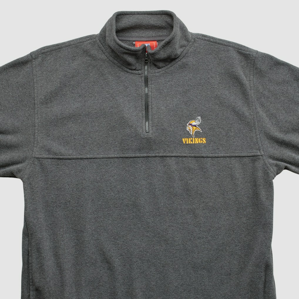 Minnesota Vikings NFL 2000s 1/4 Zip Sweatshirt - Dark Heather Gray Vintage cheap