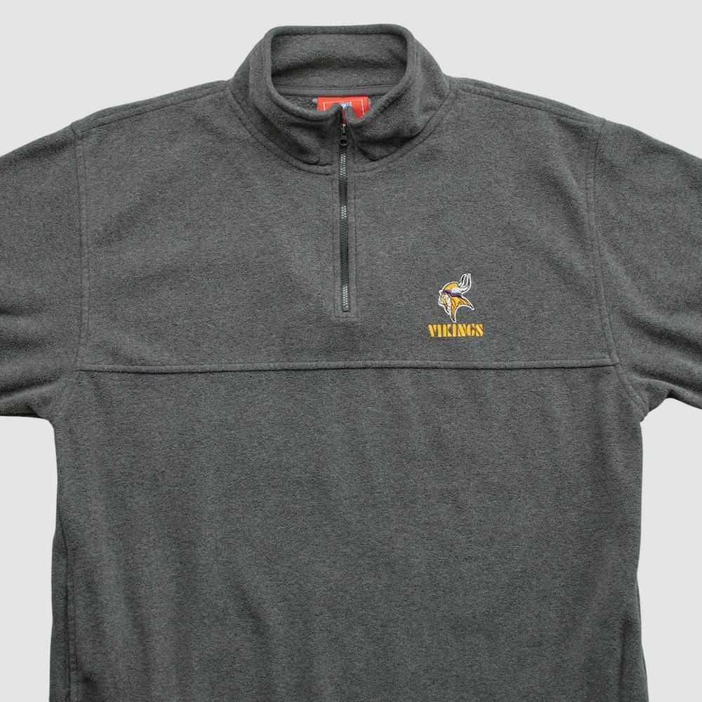 Minnesota Vikings NFL 2000s 1/4 Zip Sweatshirt - Dark Heather Gray Vintage cheap