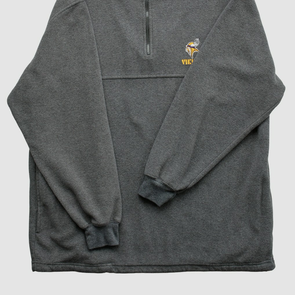 Minnesota Vikings NFL 2000s 1/4 Zip Sweatshirt - Dark Heather Gray Vintage cheap