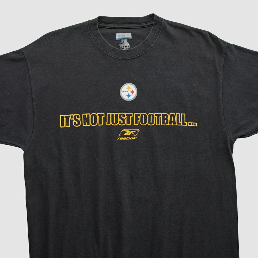 Pittsburgh Steelers Reebok 2000s T-shirt - Black Vintage sale
