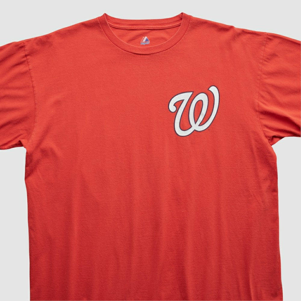 Washington Nationals Majestic 2000s T-shirt Red Vintage