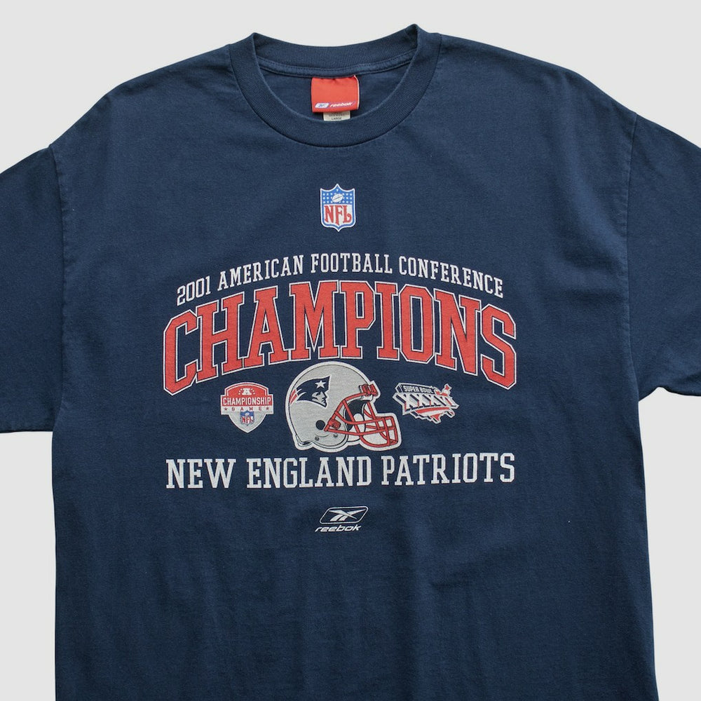 New England Patriots Reebok 2001 T-shirt - Navy Vintage online