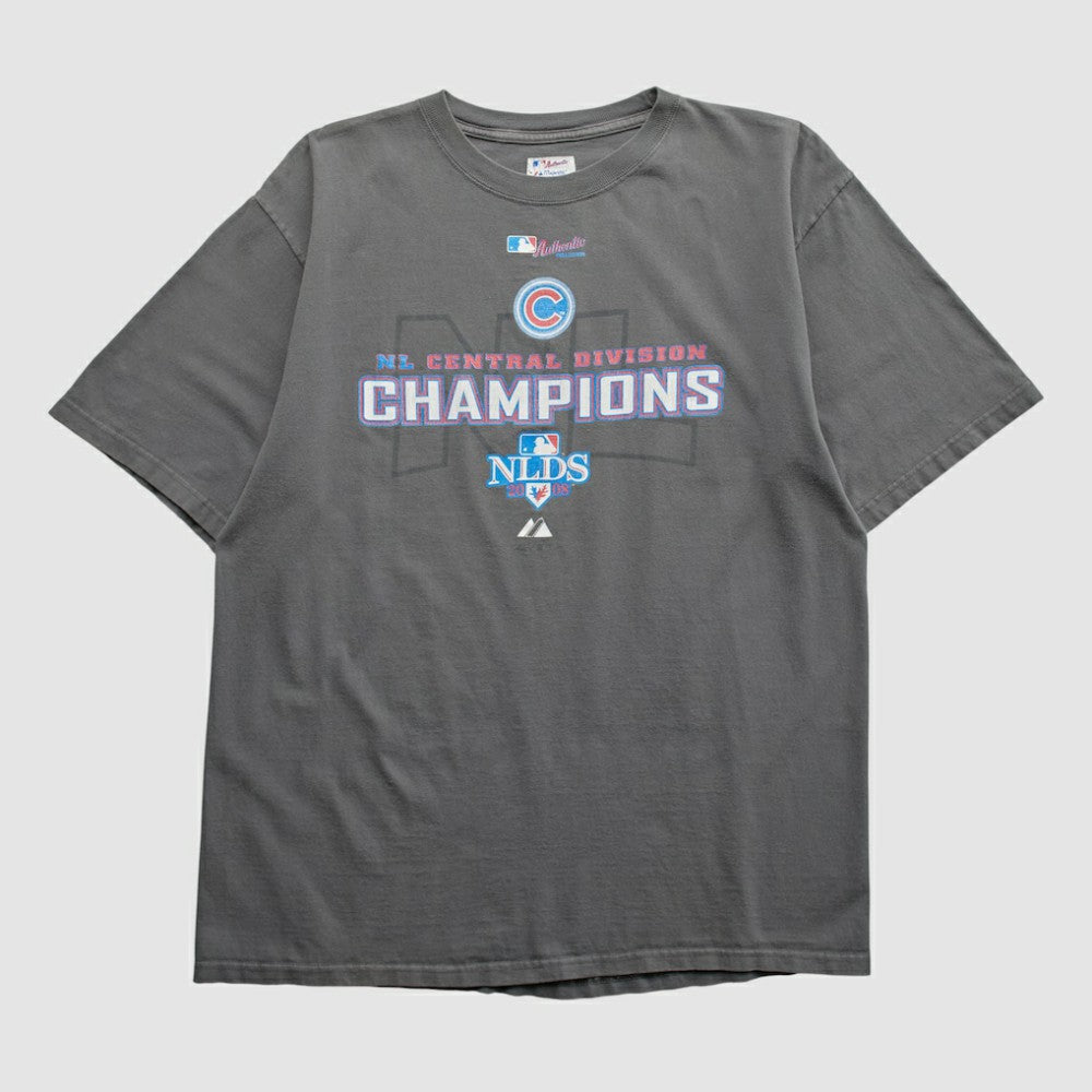 Chicago Cubs Majestic 2008 T-shirt Gray Vintage