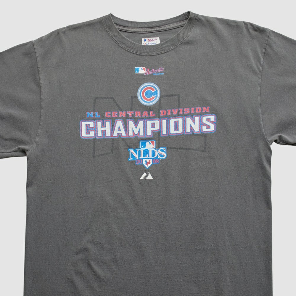 Chicago Cubs Majestic 2008 T-shirt Gray Vintage