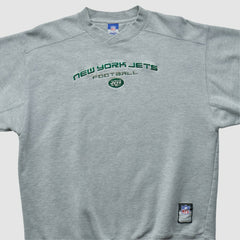 New York Jets Reebok 2000s Pullover Sweatshirt - Heather Gray Vintage on sale