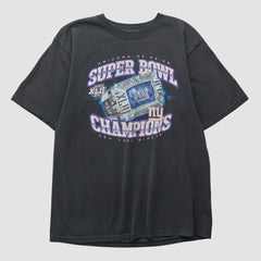 New York Giants Reebok 2008 T-shirt - Black Vintage for sale