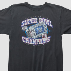 New York Giants Reebok 2008 T-shirt - Black Vintage for sale